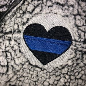 Thin Blue Line Sherpa pullover